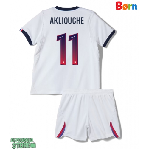 Paris Saint-Germain Maghnes Akliouche #11 Replika Babytøj Udebanesæt Børn 2026-27 Kortærmet (+ Korte bukser)